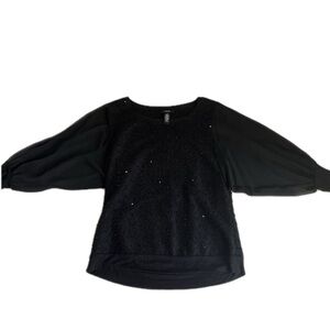 Alfani | Sequin Bell Sleeve Blouse